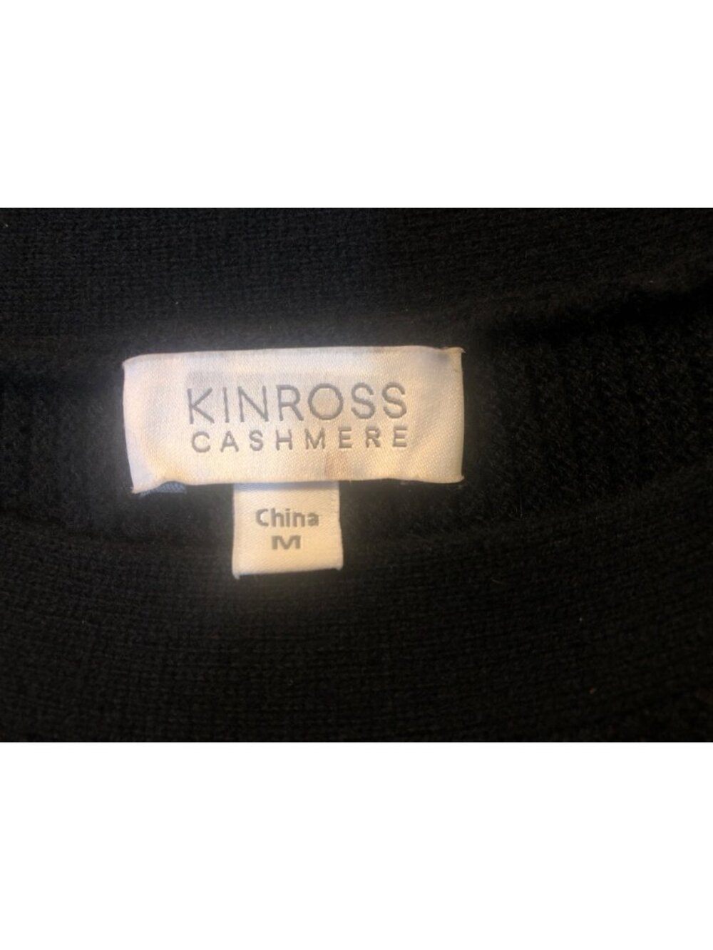 Kinross 100% Cashmere Black Puff Short Sleeve Crew Neck Knit Sweater Size M - Picture 4 of 9